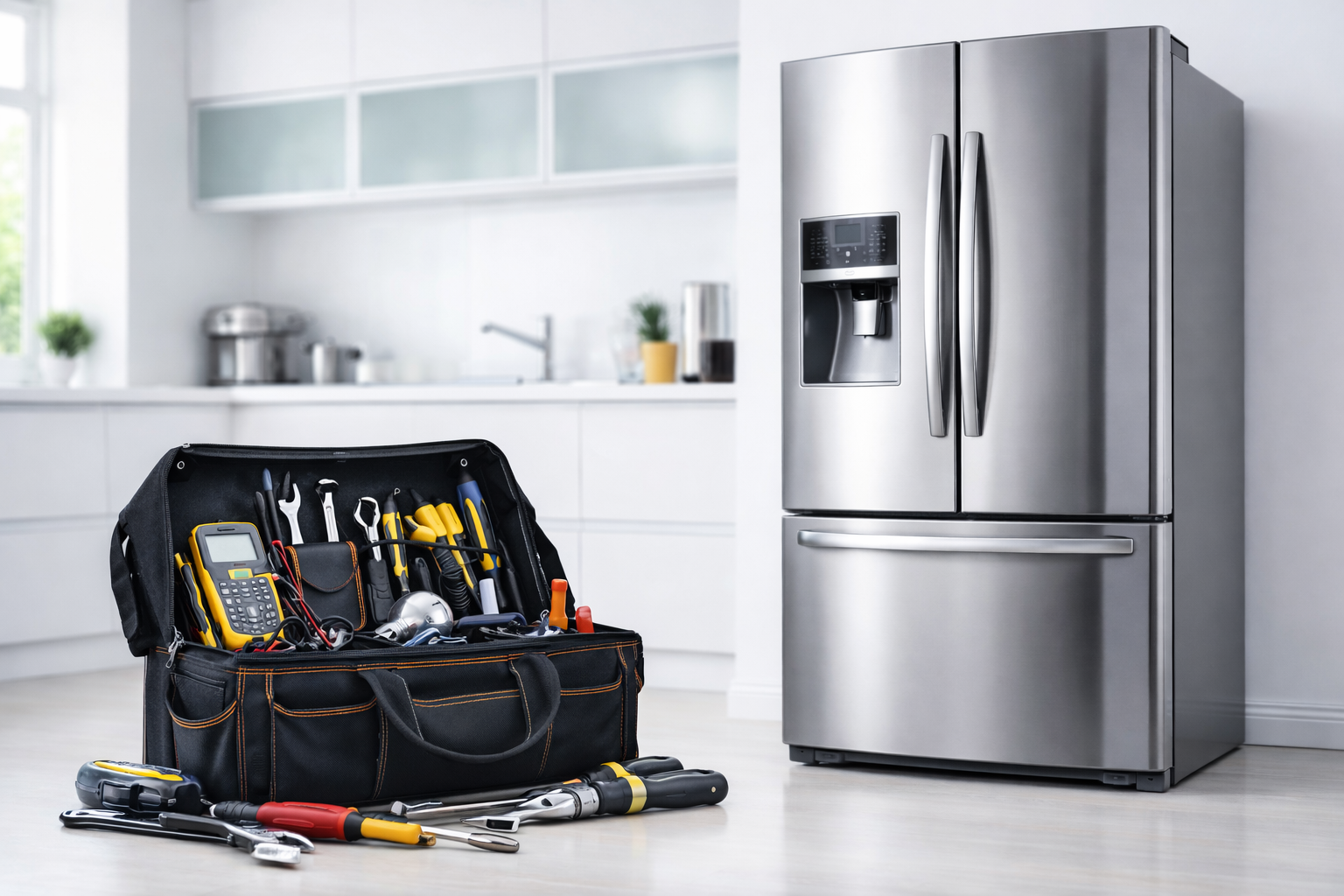 Técnico com ferramentas - Assistência técnica de geladeiras